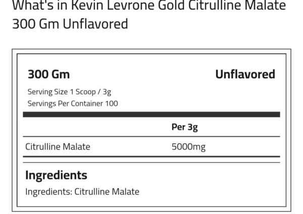 CITRULLINE MALATE GOLD - Image 2