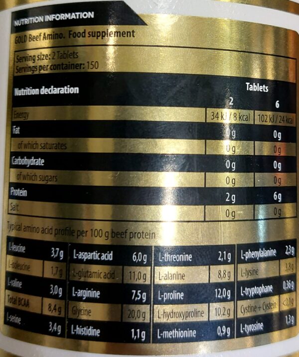 Gold Amino Beef 300 tablets - Image 2