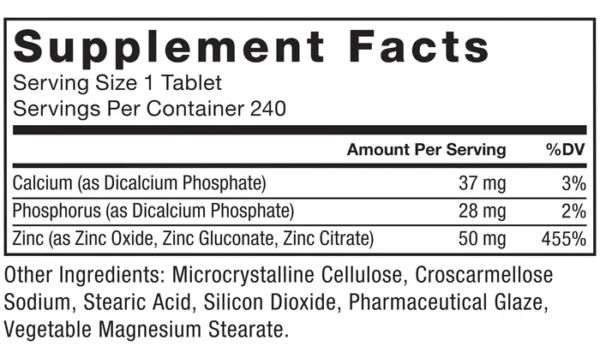 Force Factor Essentials  Zinc 240 Tablets - Image 2