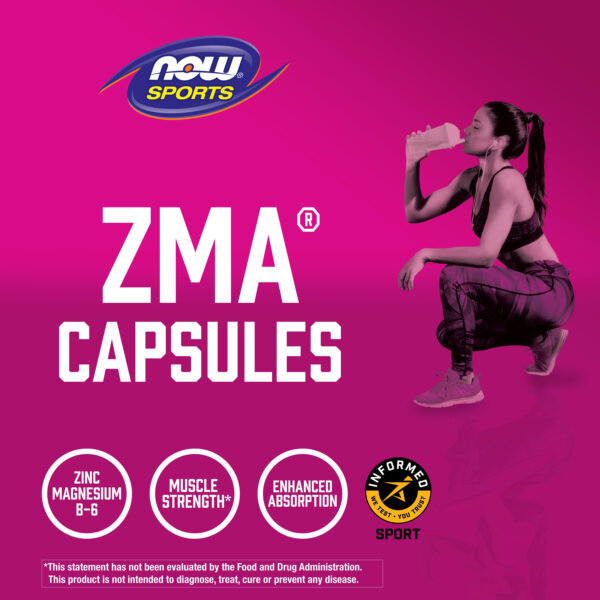 Now Foods ZMA® 800mg 90 Veg Capsules - Image 5