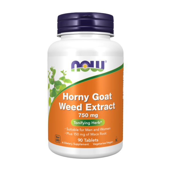 NOW Foods Horny Goat Weed Extract, 750 mg, 90 Tablets
