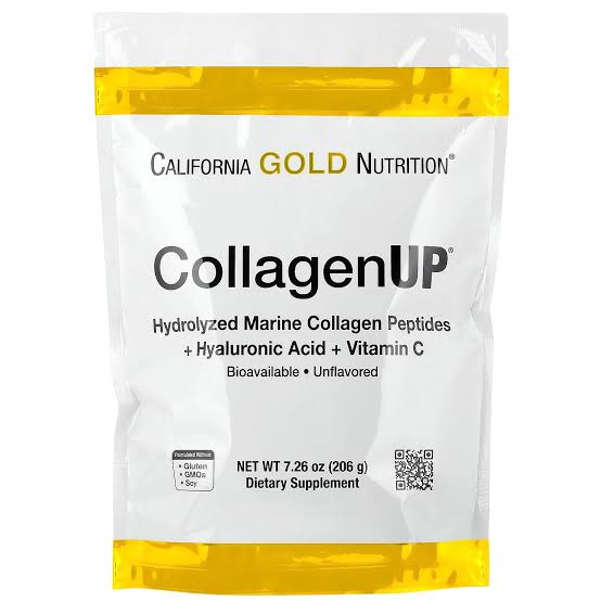 California Gold Nutrition, CollagenUP, Hydrolyzed Marine Collagen Peptides with Hyaluronic Acid and Vitamin C, Unflavored, 7.26 oz (206 g)