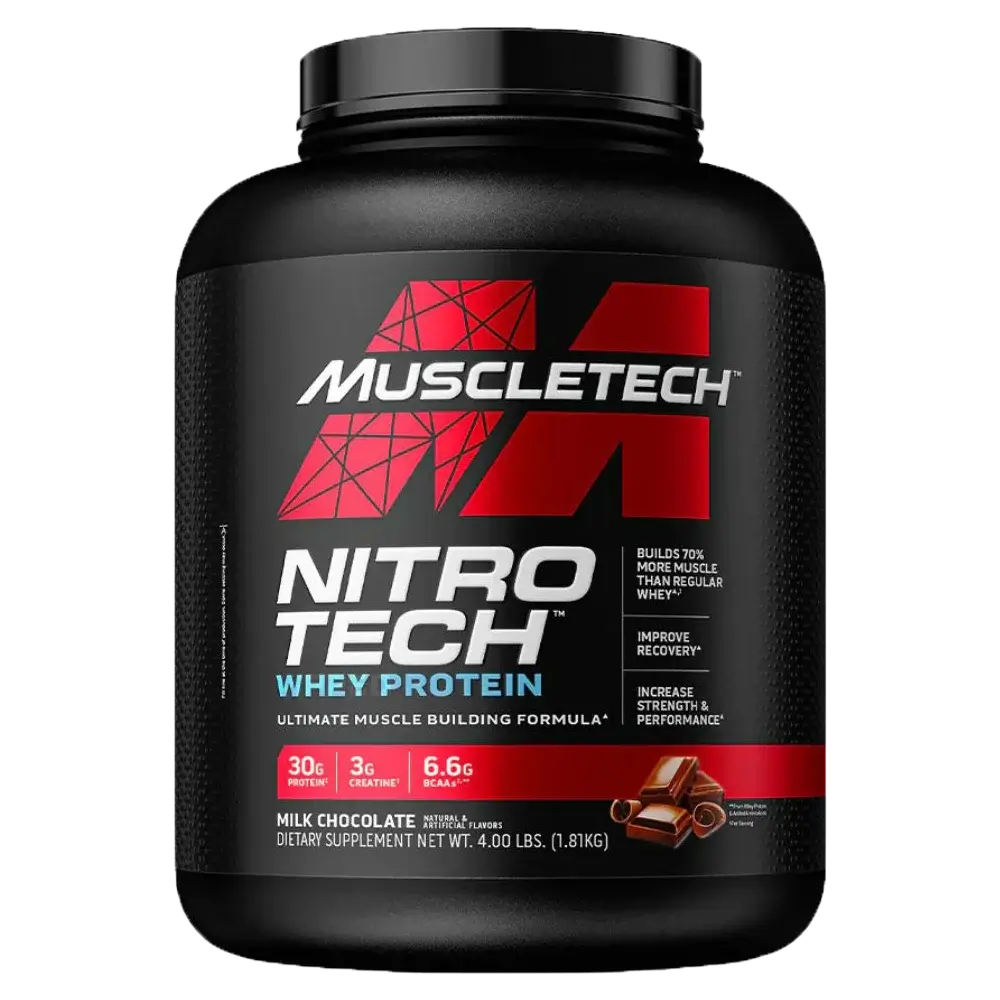 NitroTech whey protein NitroTech whey protein front