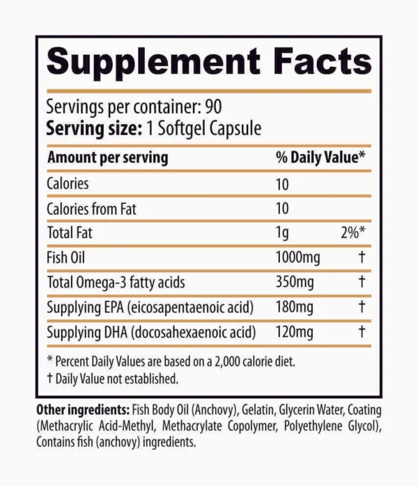 Dexter Jackson Omega -3 1000 mg 90 softgels - Image 2