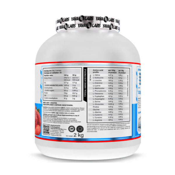 Yava Labs Pure Whey Camp + Creatine increases Physical Performance-66Serv-2KG - Image 2