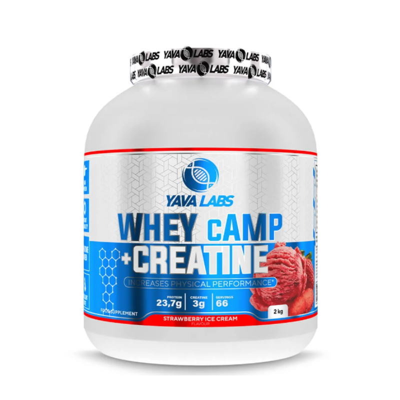 Yava Labs Pure Whey Camp + Creatine increases Physical Performance-66Serv-2KG