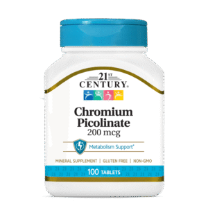 Chromium Picolinate 200 mcg - 100 Tablets | 21st Century