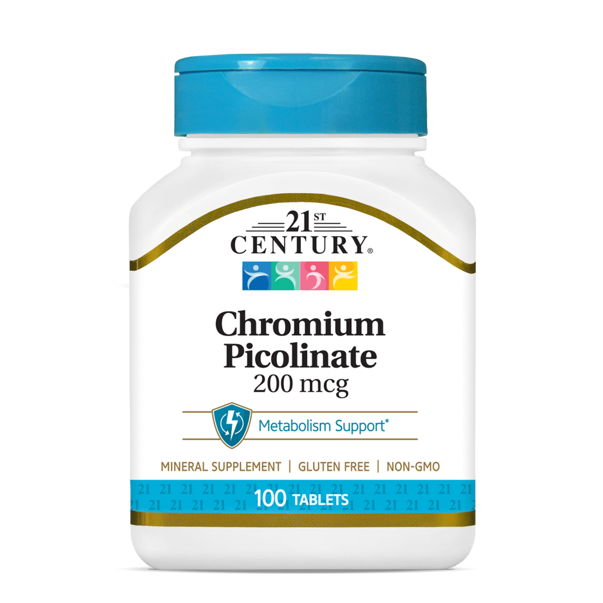 Chromium Picolinate 200 mcg - 100 Tablets | 21st Century