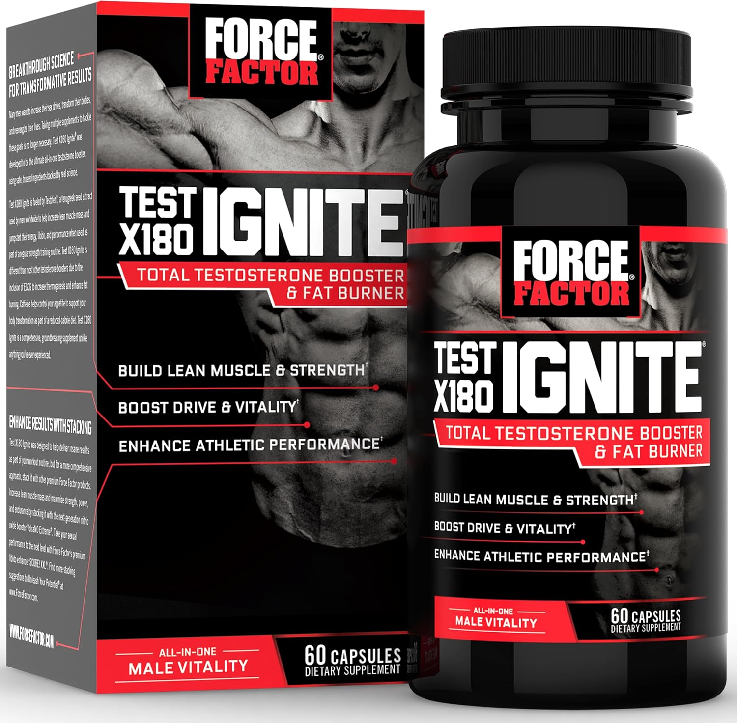 Force Factor Test X180 Ignite Men's Testosterone Booster