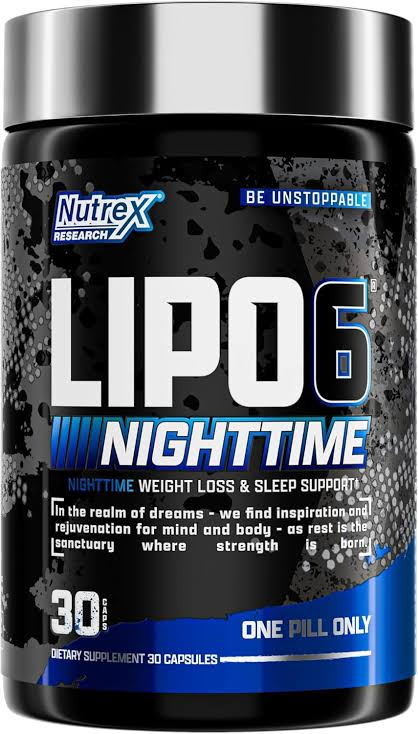 Nutrex Lipo 6 Nighttime Fat Burner Melatonin Sleep 30 caps