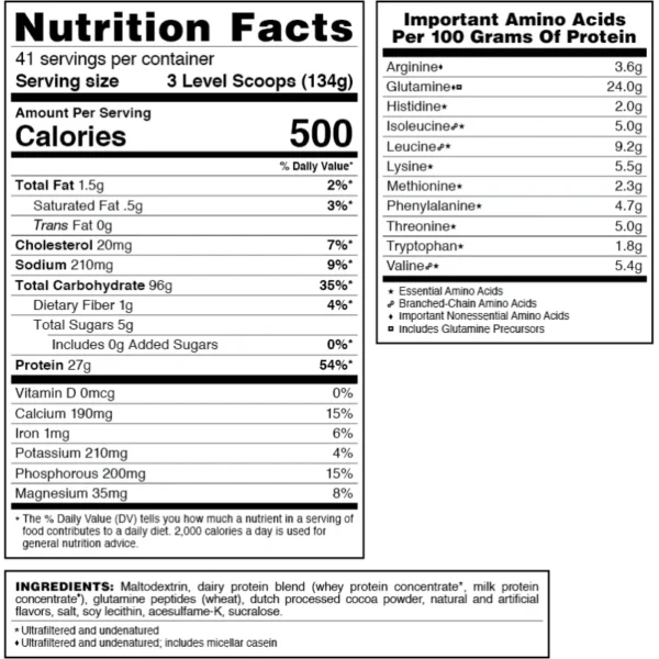 Syntrax GOLIATH Protein Gainer 12 Lbs. - Image 2
