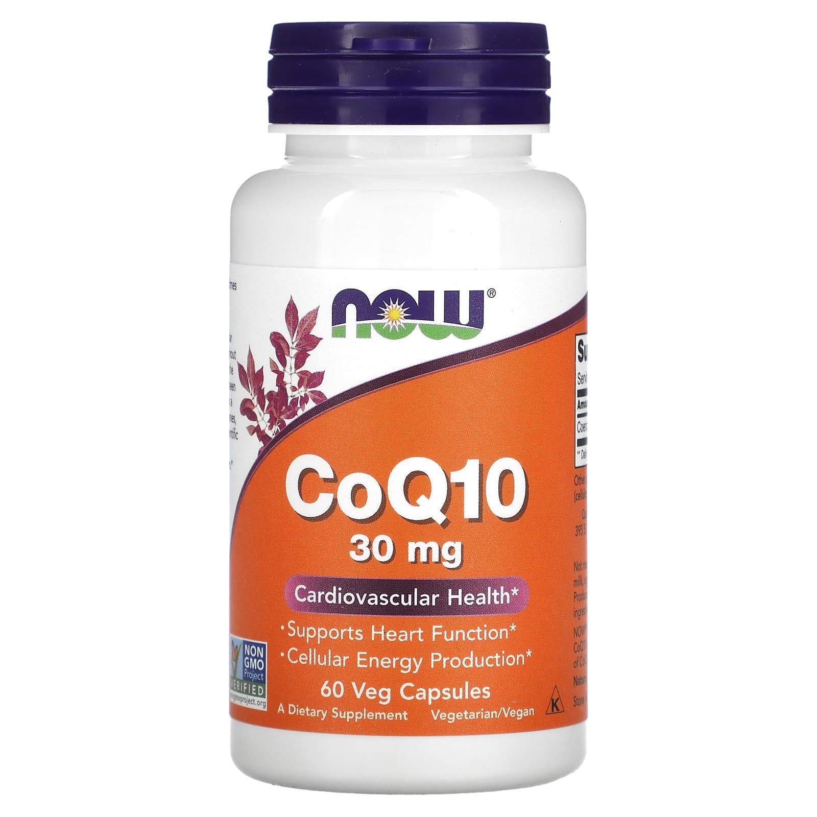 NOW Foods CoQ10, 30 mg, 60 Veg Capsules
