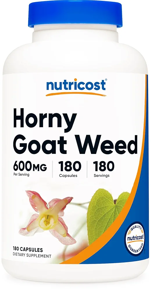 Nutricost Horny Goat Weed Extract (Epimedium) - 180 Capsules,