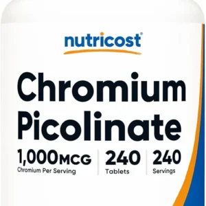 Nutricost Chromium 1000mcg, 240 Tablets - Gluten Free, Non-GMO