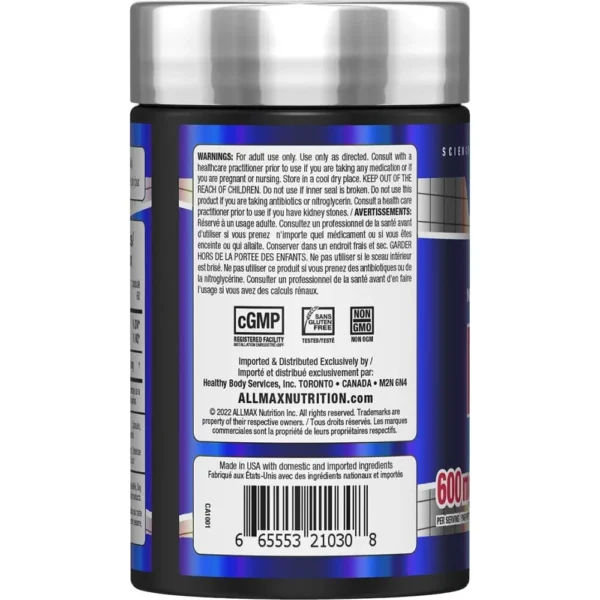 ALLMAX NAC - 60 Veggie Capsules - Immune Support & Free Radical Protection - 60 Servings - Image 2