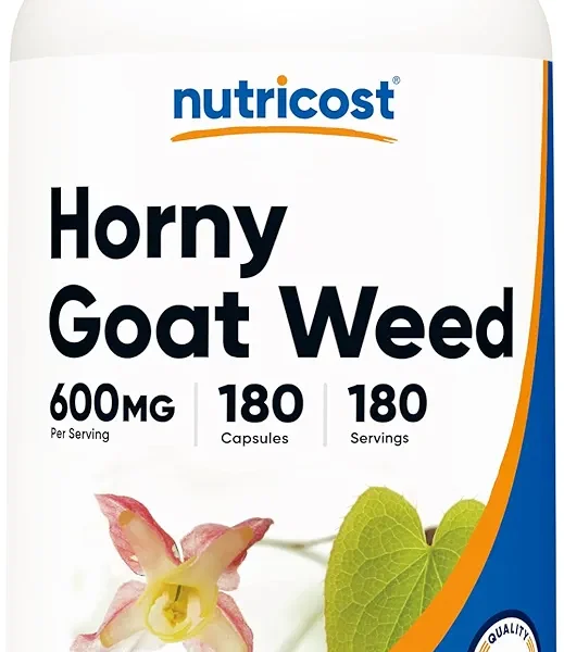 Nutricost Horny Goat Weed Extract (Epimedium) - 180 Capsules,