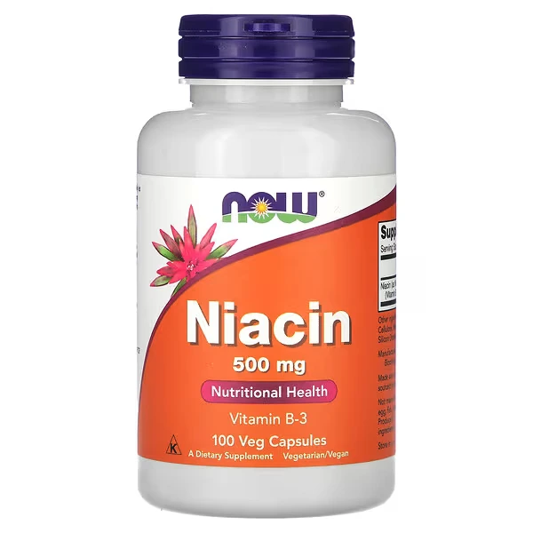 NOW Foods Niacin 500 mg Veg Capsules