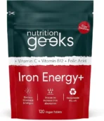 Vitamin C + B12 + Folic Acid 120 Vega Tablets Nutrition Geeks
