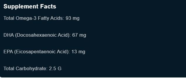 Fish Oil Gummies (No Sugar Added) 60 Gummies Pole Nutrition facts