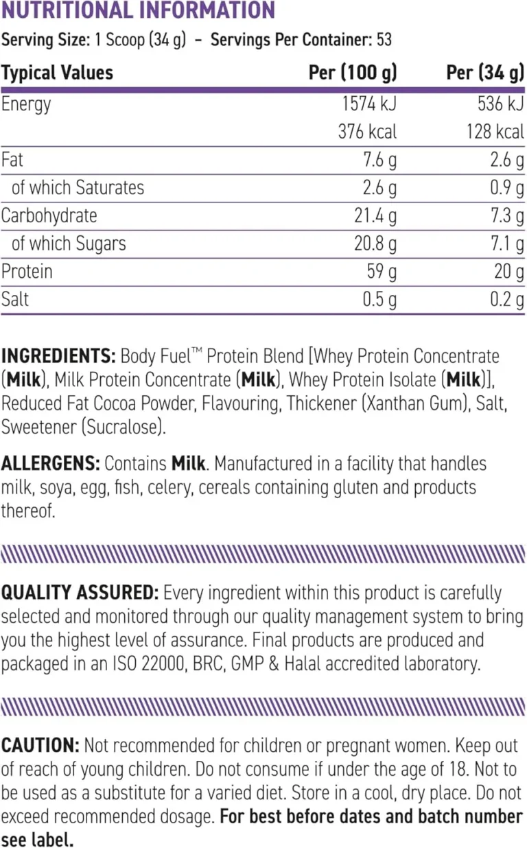 Applied Nutrition BodyFuel Whey Protein | 20g Protein Per Serving