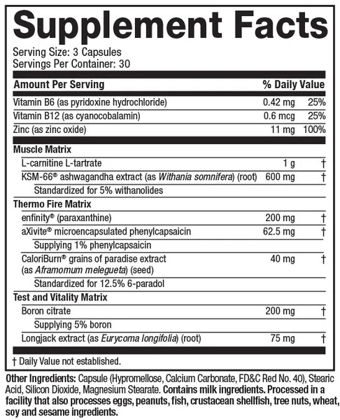 MuscleTech AlphaTest Thermo XTR 90 Capsules | Dietary Supplement