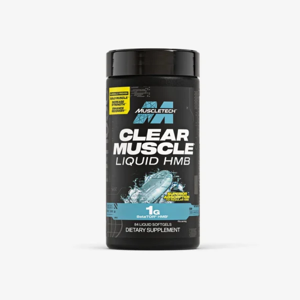 MuscleTech HMB Supplements 1000mg, Clear Muscle (42 Liquid Soft gels) Highest Grade HMB for Lean Muscle & Recovery