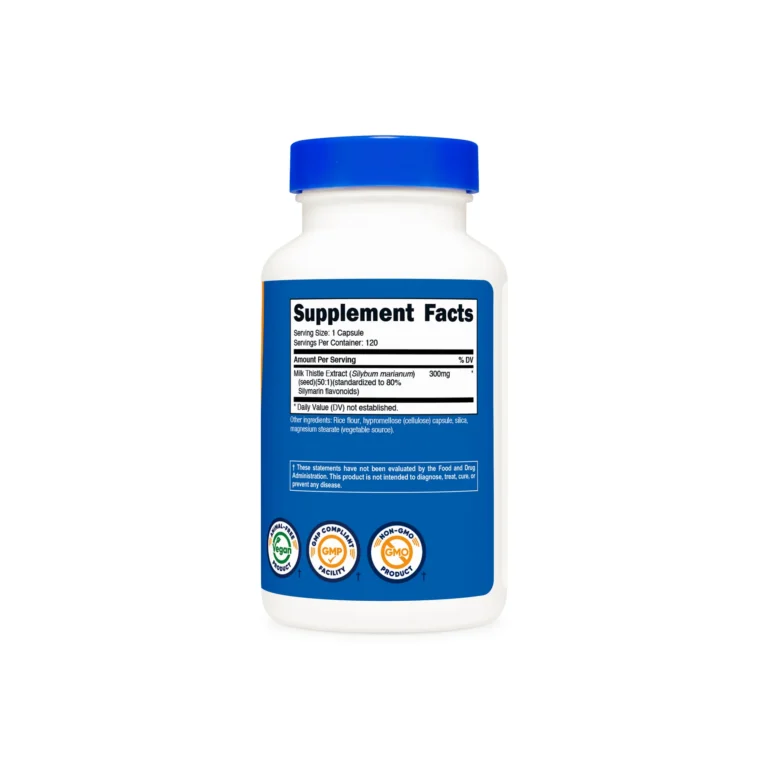 Nutricost Milk Thistle 250mg 120 Capsules | Premium Herbal Supplement