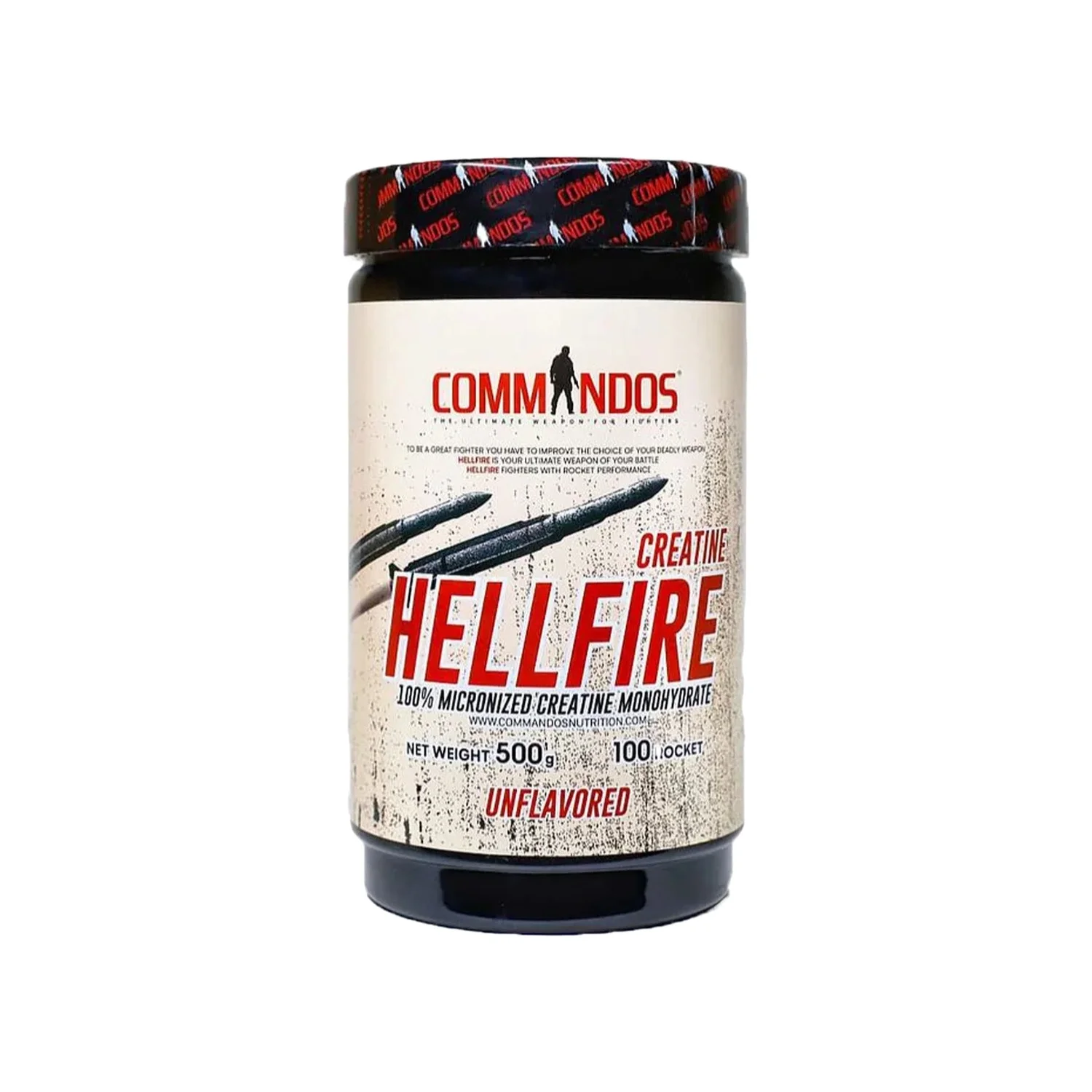 Commandos Hellfire Creatine 500g - Unflavored