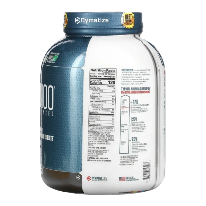 Dymatize ISO100 Hydrolyzed Protein facts